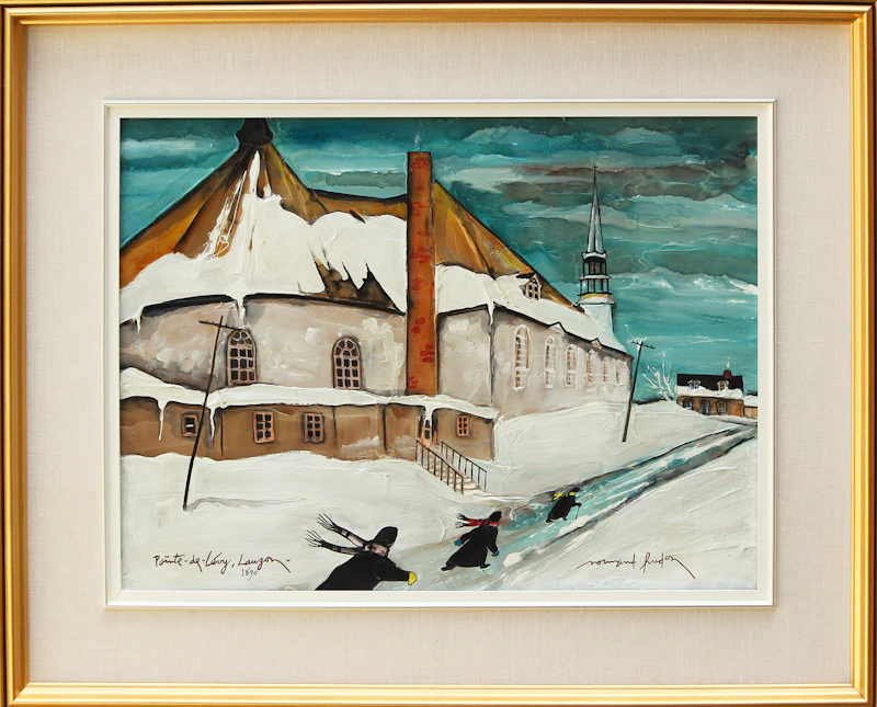 Normand Hudon, Pointe-de-Levy, Lauzon, acrylic on board - view 2