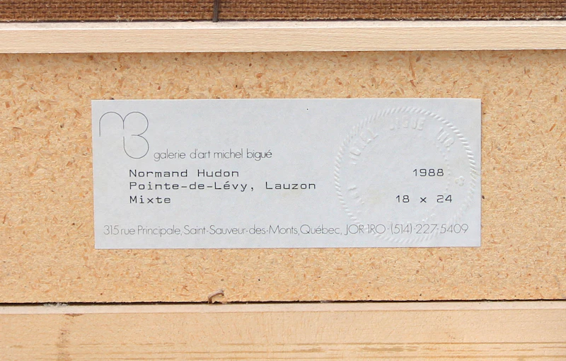 Normand Hudon, Pointe-de-Levy, Lauzon, acrylic on board - view 4