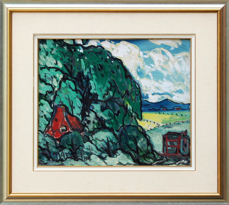 Marc-Aurèle Fortin, Paysage, casein on board - view 2