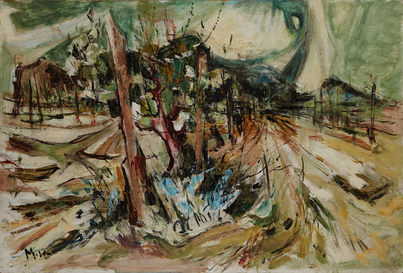 Alexander Samuel Millar, Fenced In Landscape; Abstract Landscape; Autumn Island Landscape
