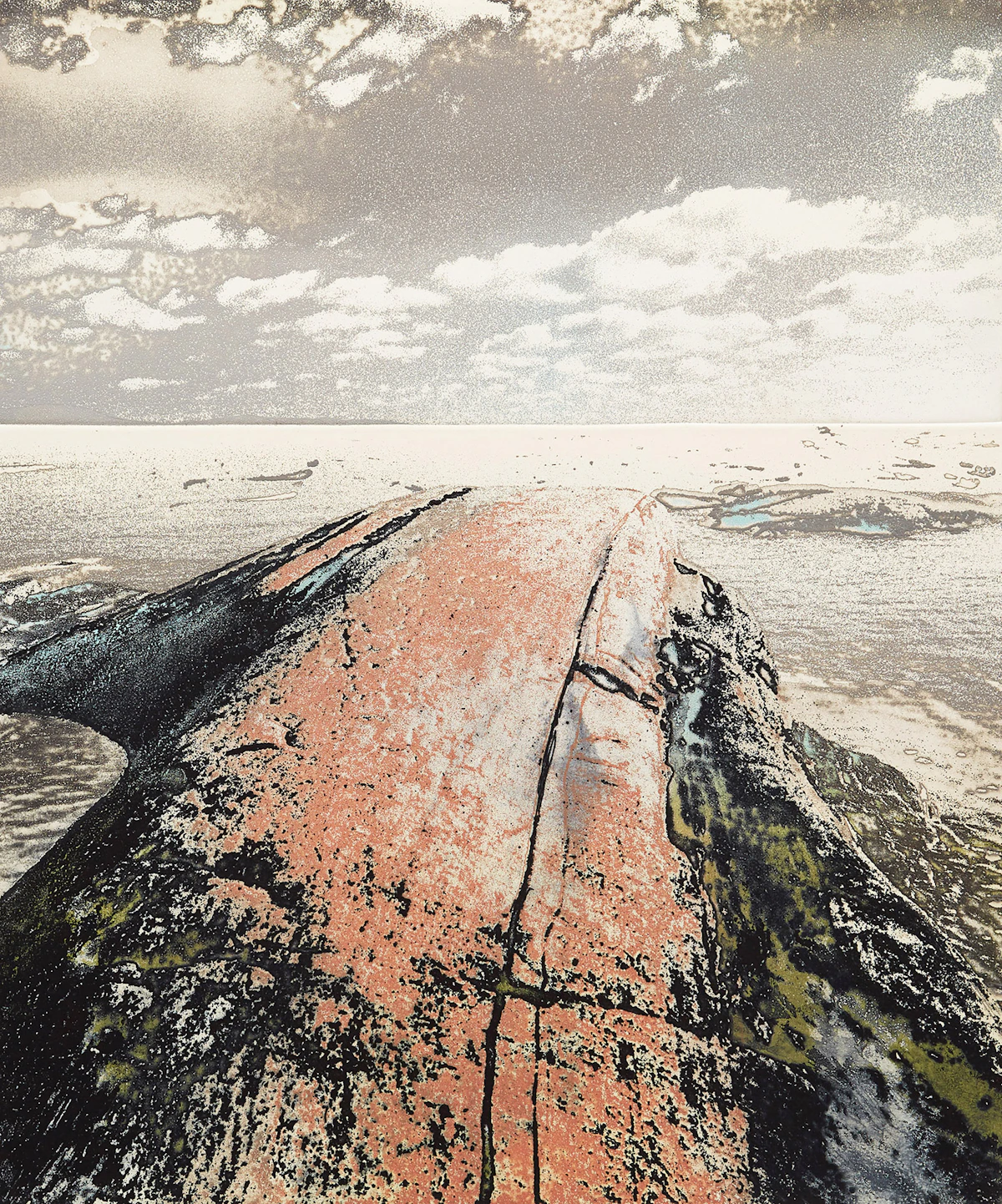 Edward John Bartram, Whaleback #3, colour etching, 1982
