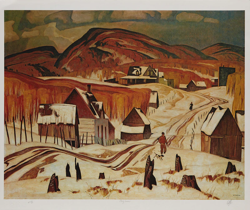Alfred Joseph Casson, Farm House; Early Snow; Below Ragged Falls, three colour serigraphs - view 4