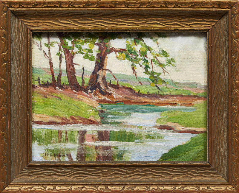 Lila Caroline McGillivray Knowles, Country Creek, oil on canvas laid down on card - view 2