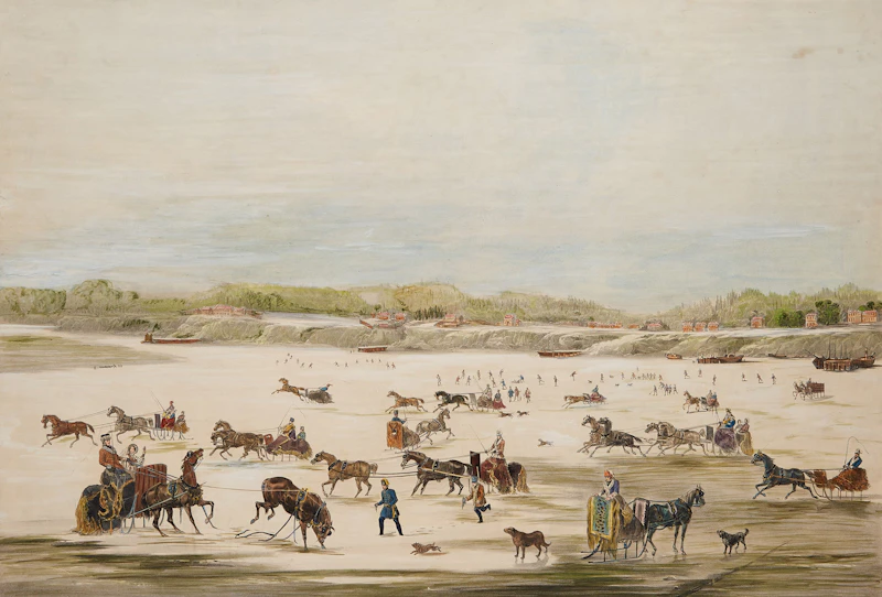 After J. T. Downman, Sleigh Scene, Toronto Bay, Canada West, 1853