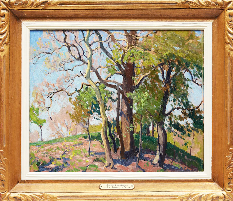 Frederick Stanley Haines, Spring Landscape, oil on board - view 2