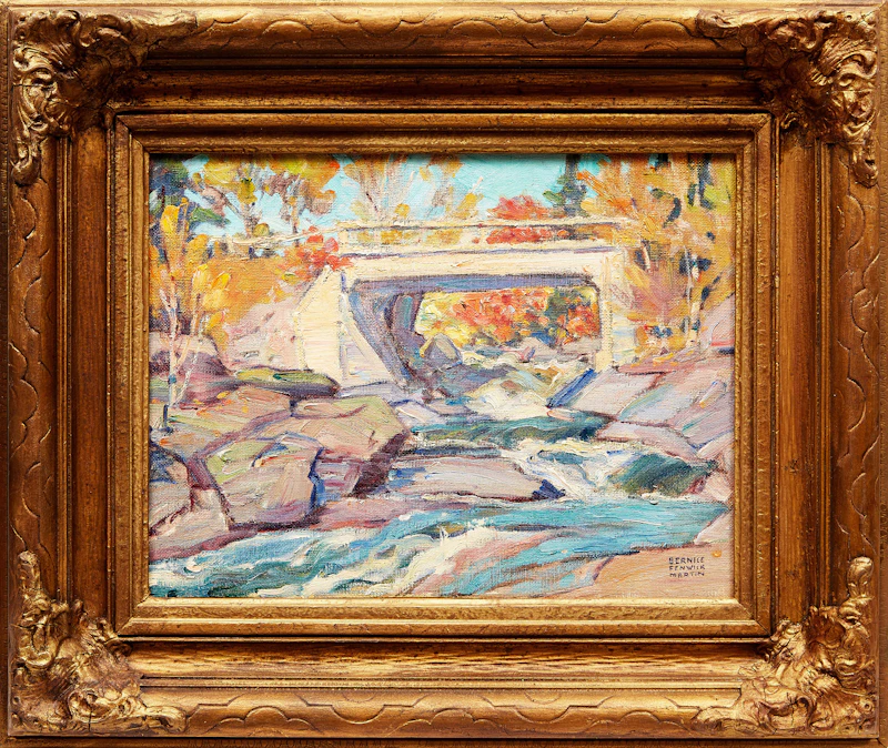 Bernice Fenwick Martin, Buttermilk Falls, Burk’s Falls, Ontario, Magnetwan River, c. 1932, oil on board, circa 1932 - view 2