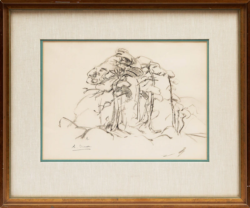 Arthur Lismer, Georgian Bay, charcoal drawing - view 2