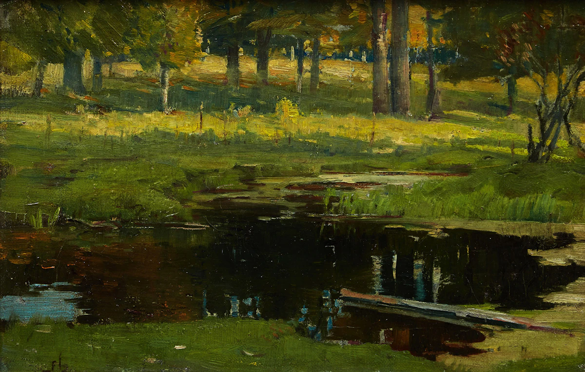 Peleg Franklin Brownell, The Pond , oil on canvas