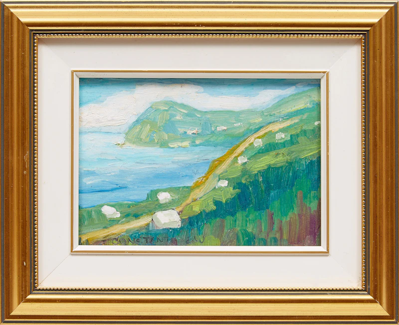 Jean Constantineau, Rivière des trois pistoles; Port aux Persils, Bas St-Laurent, three oils on board - view 8