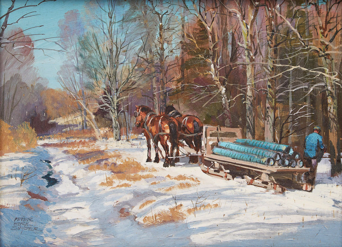 Peter Etril Snyder, Sugaring Off, oil on board