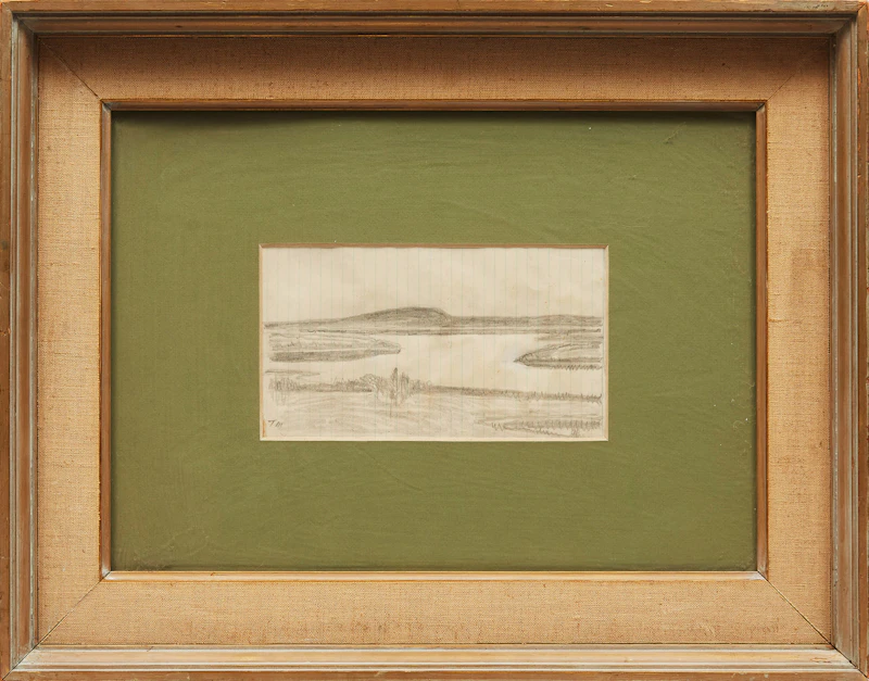 Thoreau MacDonald, Marsh Hawk; Untitled Landscape, 2 pencil sketches - view 2