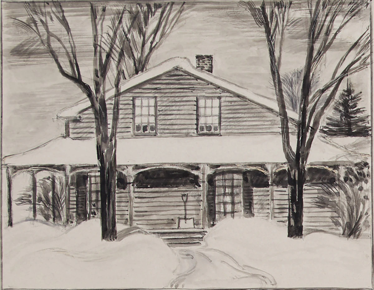 Thoreau MacDonald, Four Landscapes, four works on paper framed together