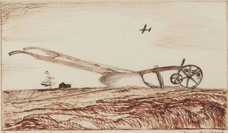 Thoreau MacDonald, Four Landscapes, four works on paper framed together - view 2