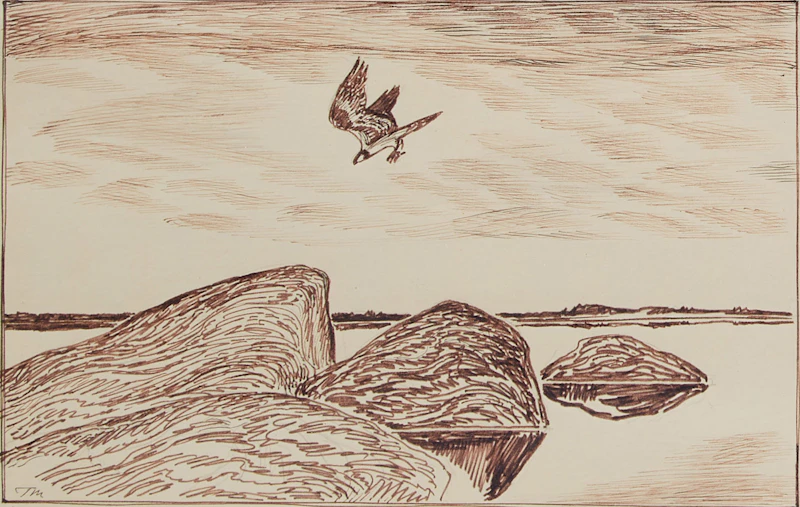 Thoreau MacDonald, Four Landscapes, four works on paper framed together - view 3