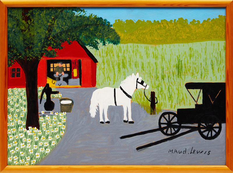Maud Lewis, Blacksmith Shop, mixed media on board, 1965 - view 2