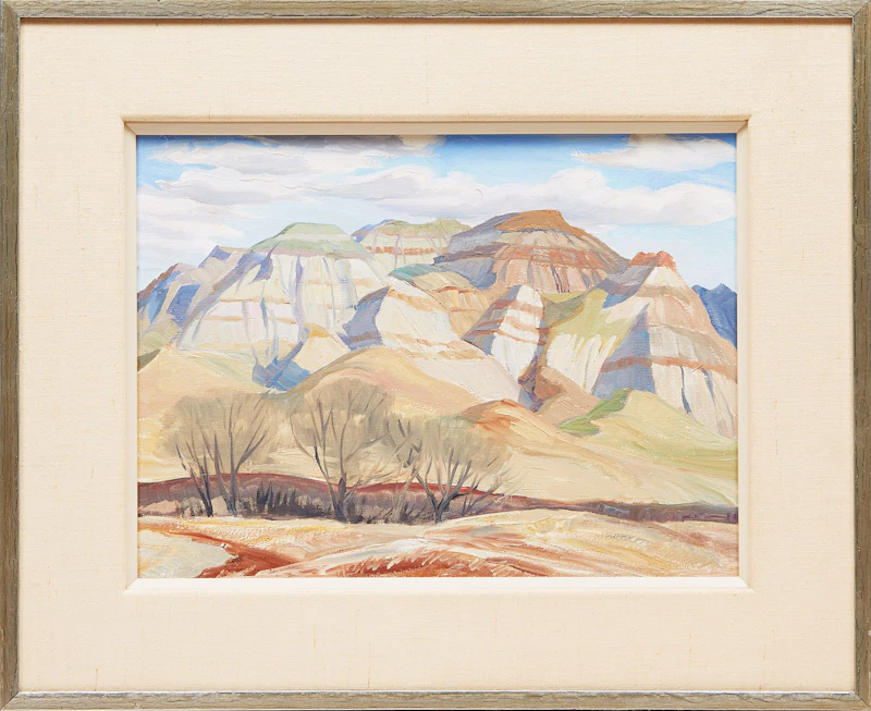 Doris Jean McCarthy, Hill Beyond the Picnic Grounds, Dinosaur Park, oil on panel - view 2