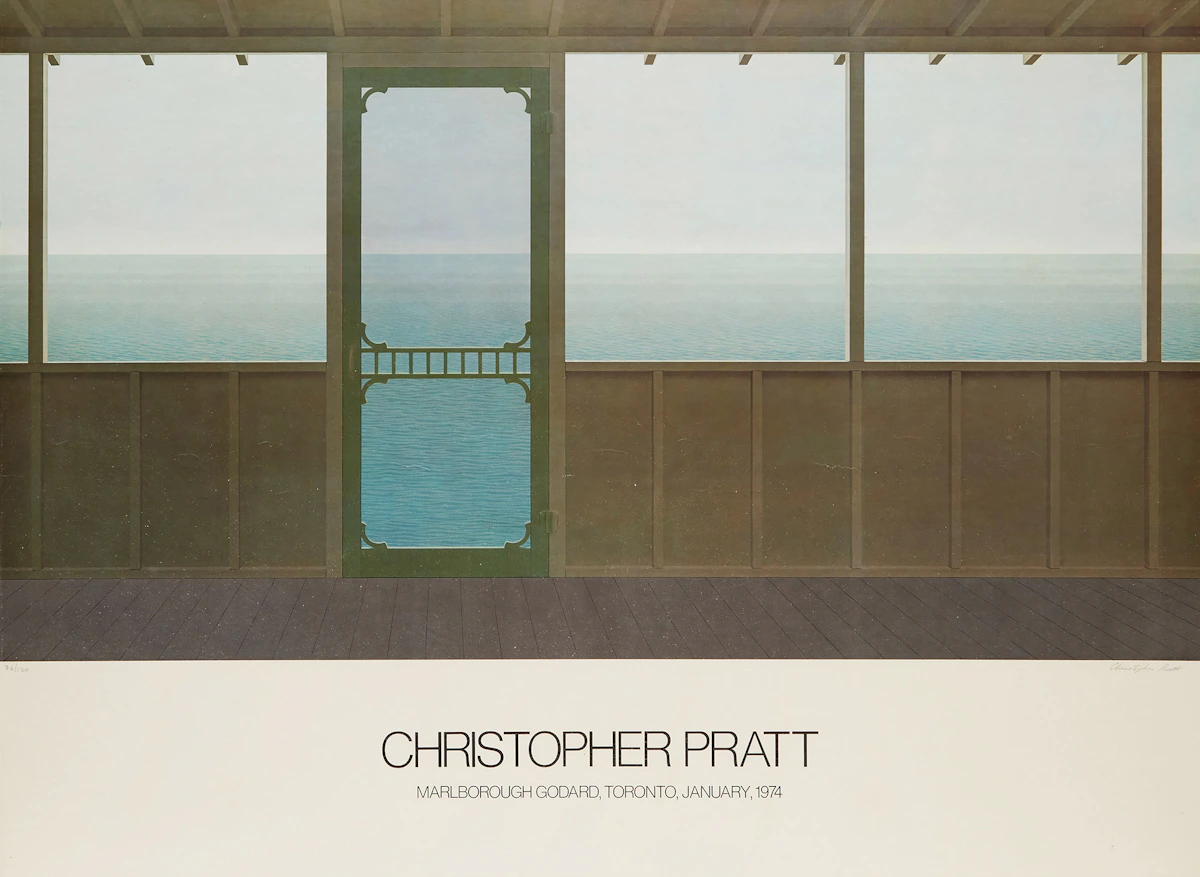 Christopher Pratt, Mira Godard Exhibition Poster, lithograph