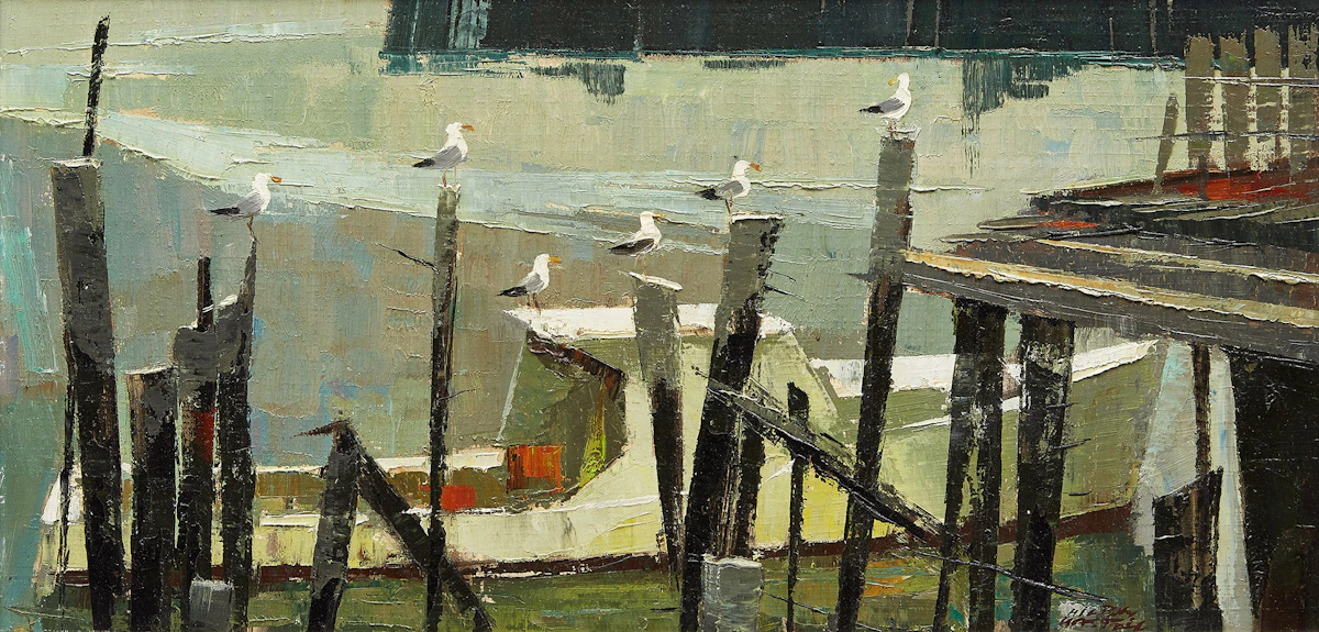 Hilton MacDonald Hassell, Lobster-Boat Watch, oil on board