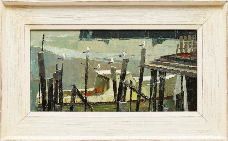 Hilton MacDonald Hassell, Lobster-Boat Watch, oil on board - view 2