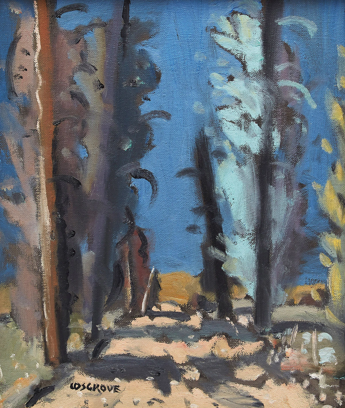 Stanley Morel Cosgrove, Copse of Trees, oil on board