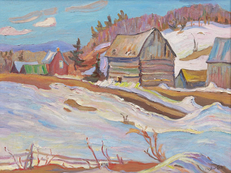 Old Barns Near Sainte-Cécile-de-Masham, Québec by Ralph Wallace Burton