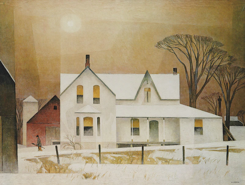 Alfred Joseph Casson, Winter Sun; Sun After Thunder; Morning on the Key River , three colour serigraphs - view 2