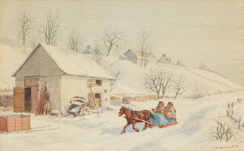 Sleigh Ride, Winter  by John H. MacNaughton