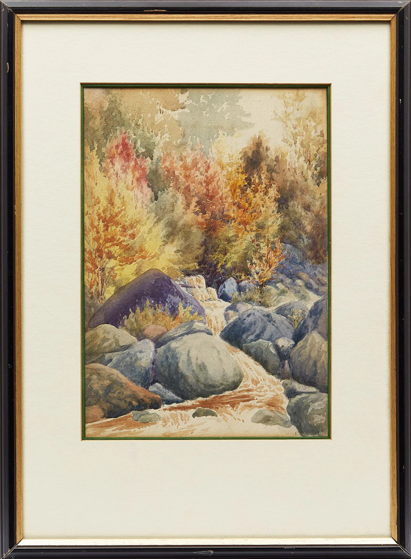Frederick Henry Brigden, Forest Stream, watercolour - view 2