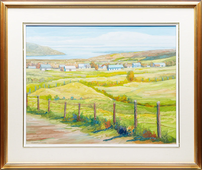 Jean Constantineau, Une vue à l’entrèe de Baie Se-Paul, oil on canvas, 1990 - view 2