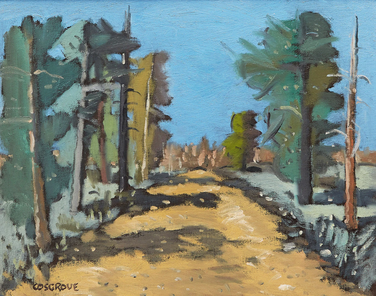Stanley Morel Cosgrove, Landscape (1977), oil on canvas board, 1977