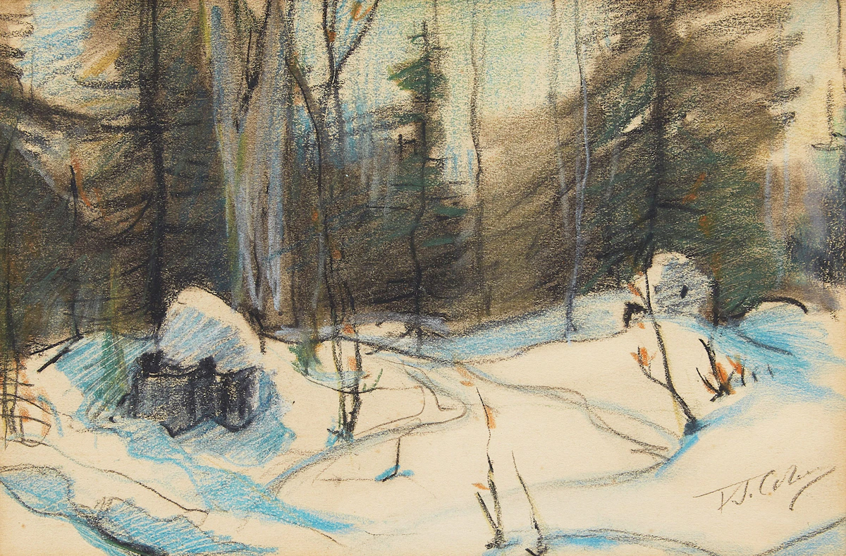 Frederick Simpson Coburn, Country Road , coloured pencil