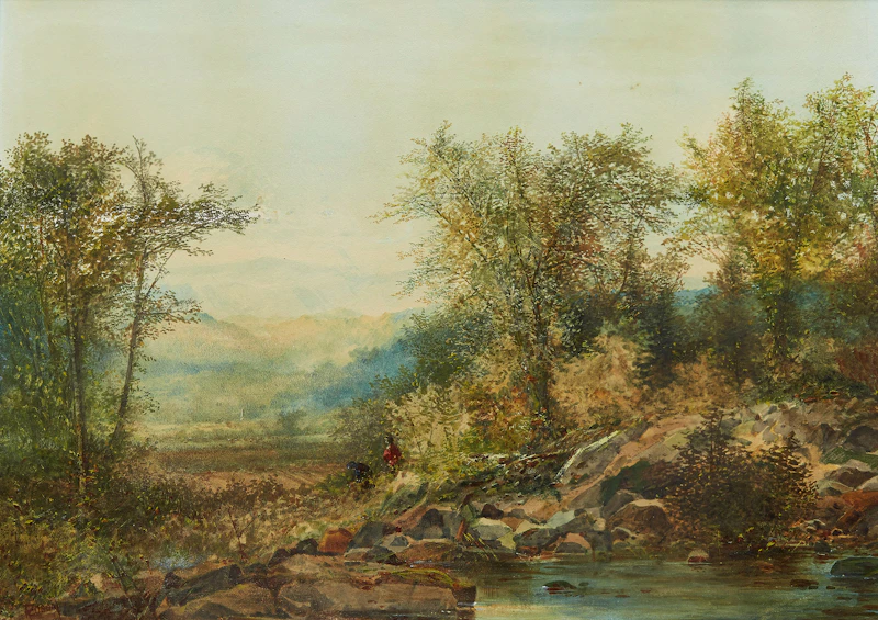 Landscape in Glen Sutton by Aaron Allan Edson