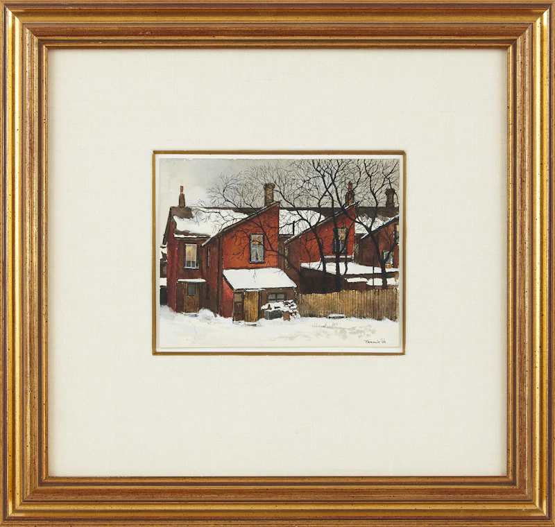 Albert Jacques Franck, Back of Henry Street, watercolour, 1966 - view 2