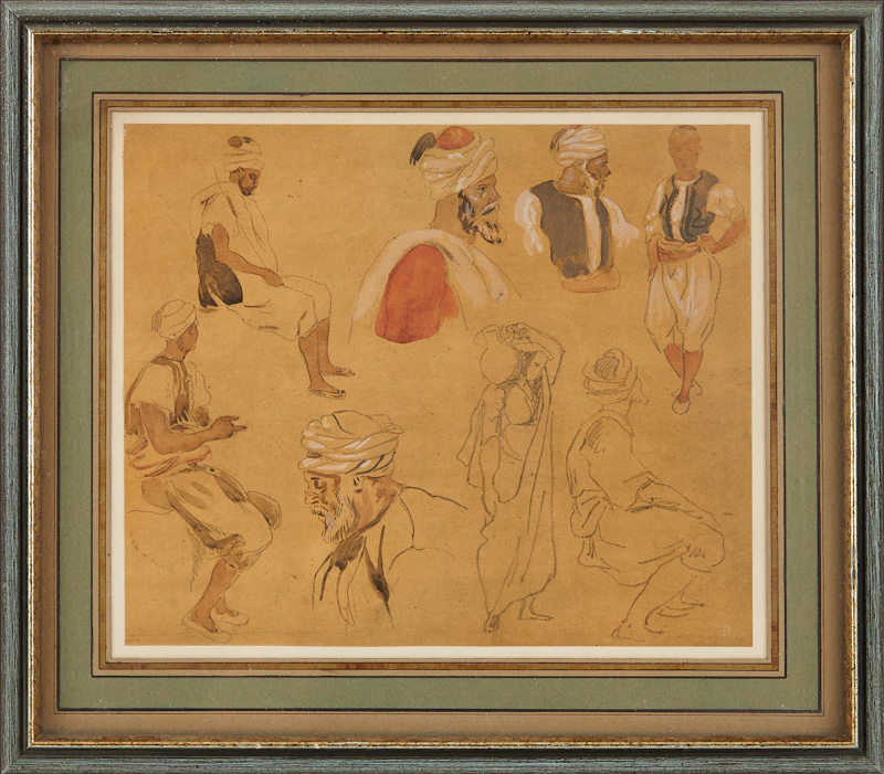 Eugène Delacroix, From “Album du Maroc, 1832”, hand-coloured aquatint - view 2