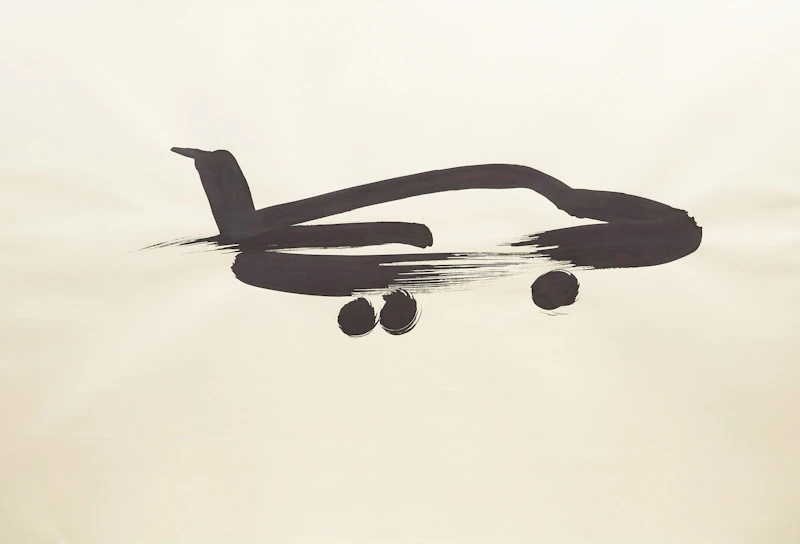 Wanda Koop, Airplane, india ink on paper - view 2