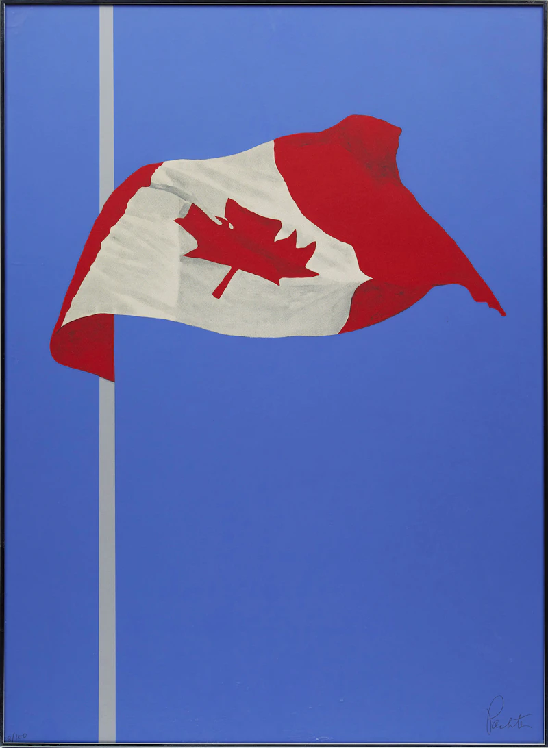 Charles Pachter, The Printed Flag, colour lithograph - view 2