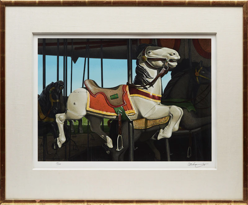 Kenneth Danby, White Stallion, colour lithograph, 1978 - view 2