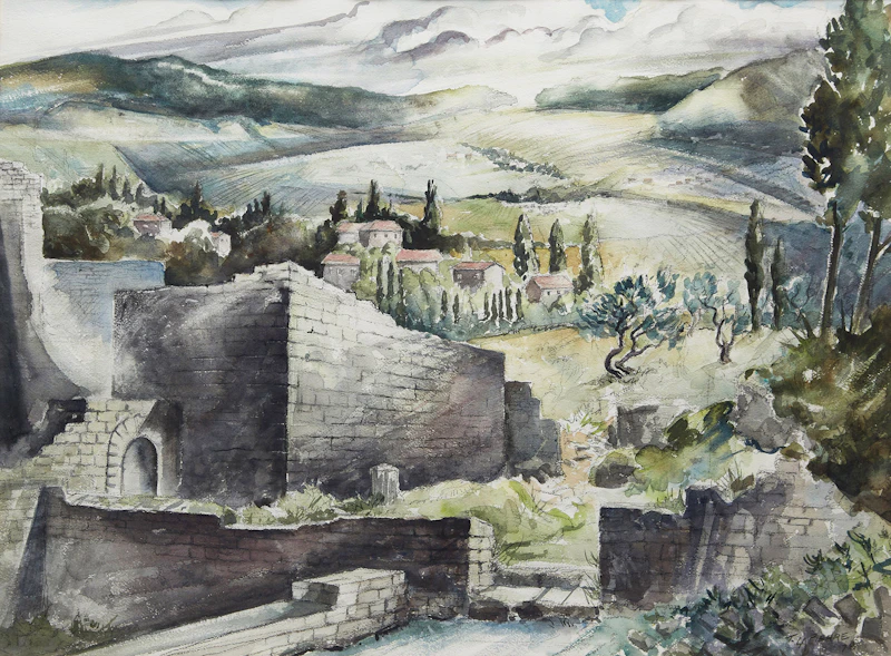 Ruins, Fiesole by Thomas La Pierre