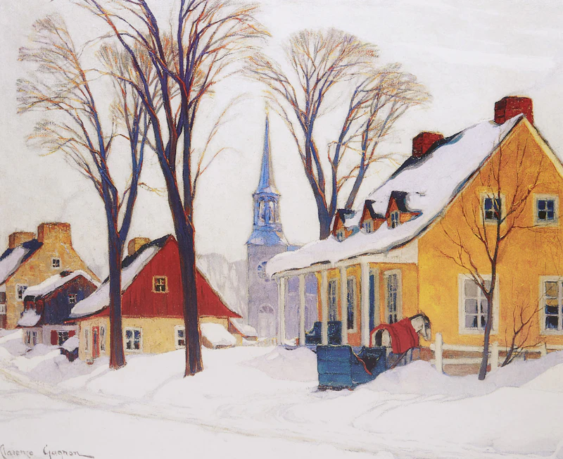 Winter Morning, Baie St. Paul by 20th Century Canadian School