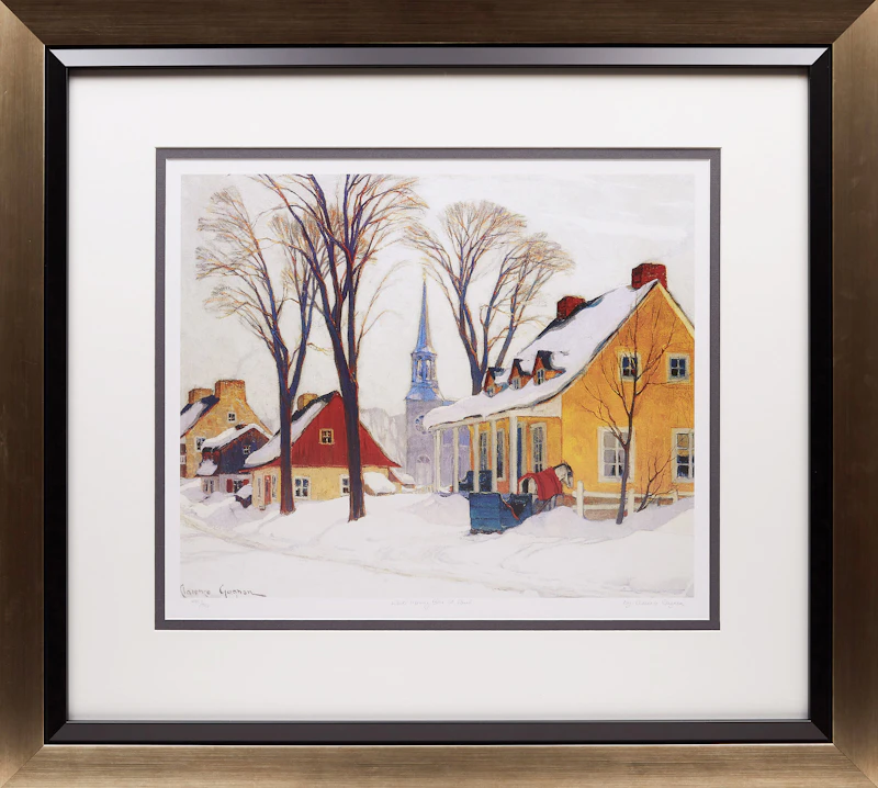 20th Century Canadian School, Winter Morning, Baie St. Paul, reproduction print - view 2