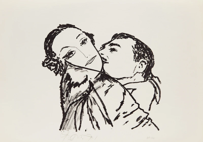 Clark Gable and Joan Crawford by Harold Barling Town