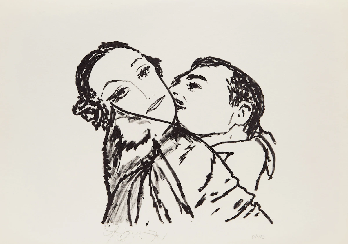 Harold Barling Town, Clark Gable and Joan Crawford, lithograph, 1971