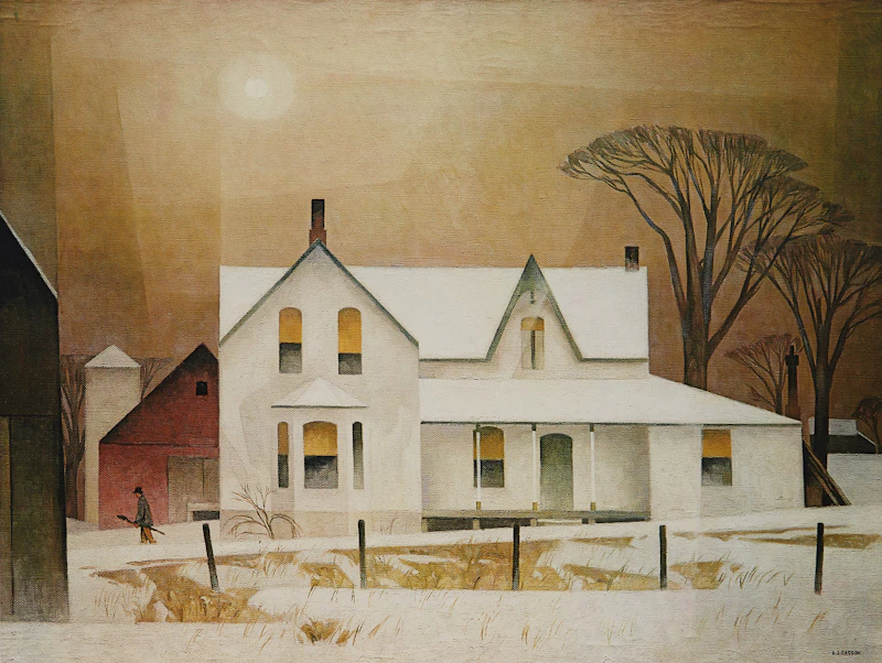 Alfred Joseph Casson, Picnic Island; Winter Sun; Sun After Rain, three colour serigraphs - view 4