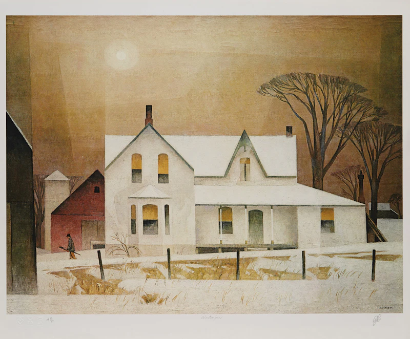 Alfred Joseph Casson, Picnic Island; Winter Sun; Sun After Rain, three colour serigraphs - view 5
