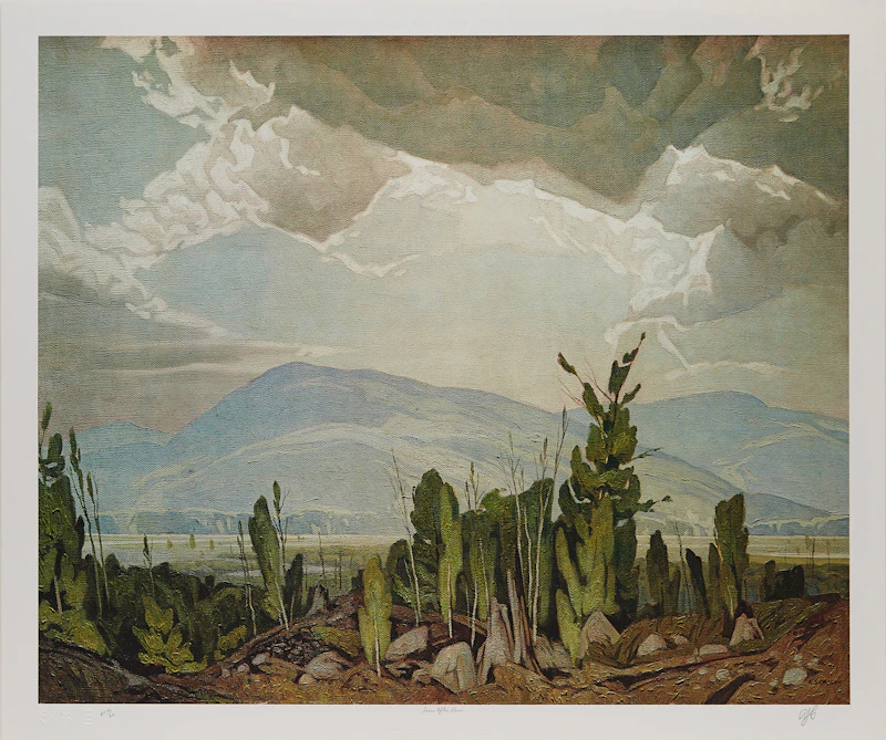 Alfred Joseph Casson, Picnic Island; Winter Sun; Sun After Rain, three colour serigraphs - view 8