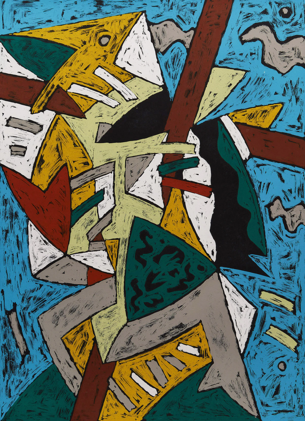 Erik Gamble, Doppler Key, colour serigraph, 1983