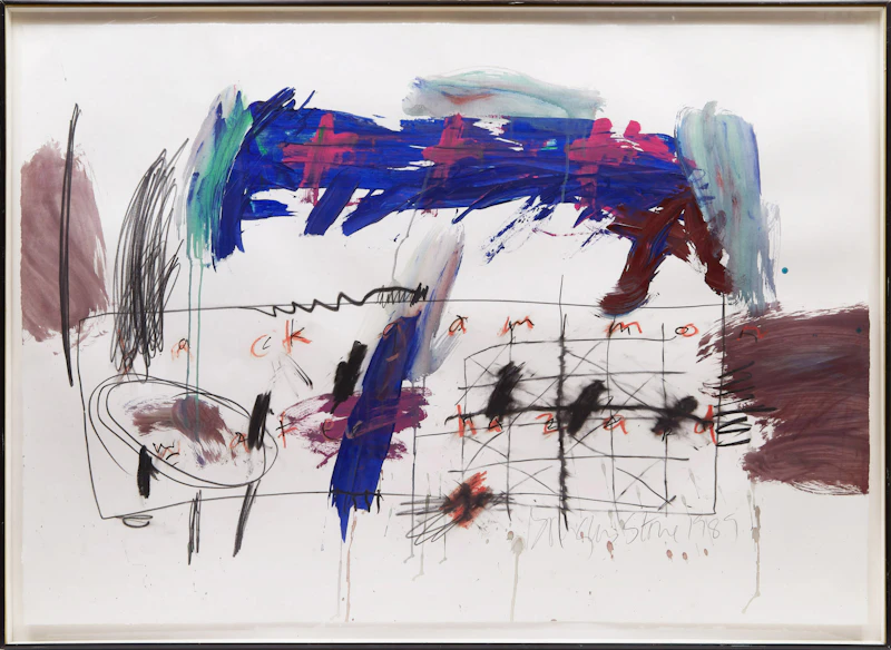 Doug Stone, Untitled Abstract, mixed media on paper, 1989 - view 2