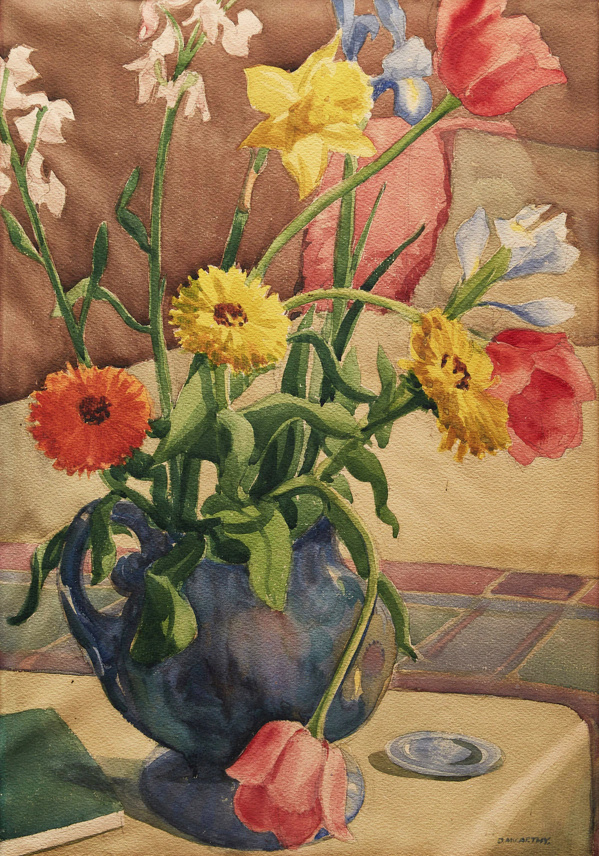 Doris Jean McCarthy, Floral Still Life, watercolour