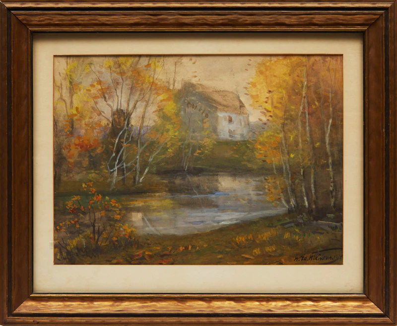 William Edwin Atkinson, Untitled (Barn), watercolour - view 2