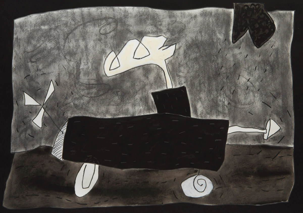 Tony Calzetta, Untitled, oil pastel and gouache on paper, 2003